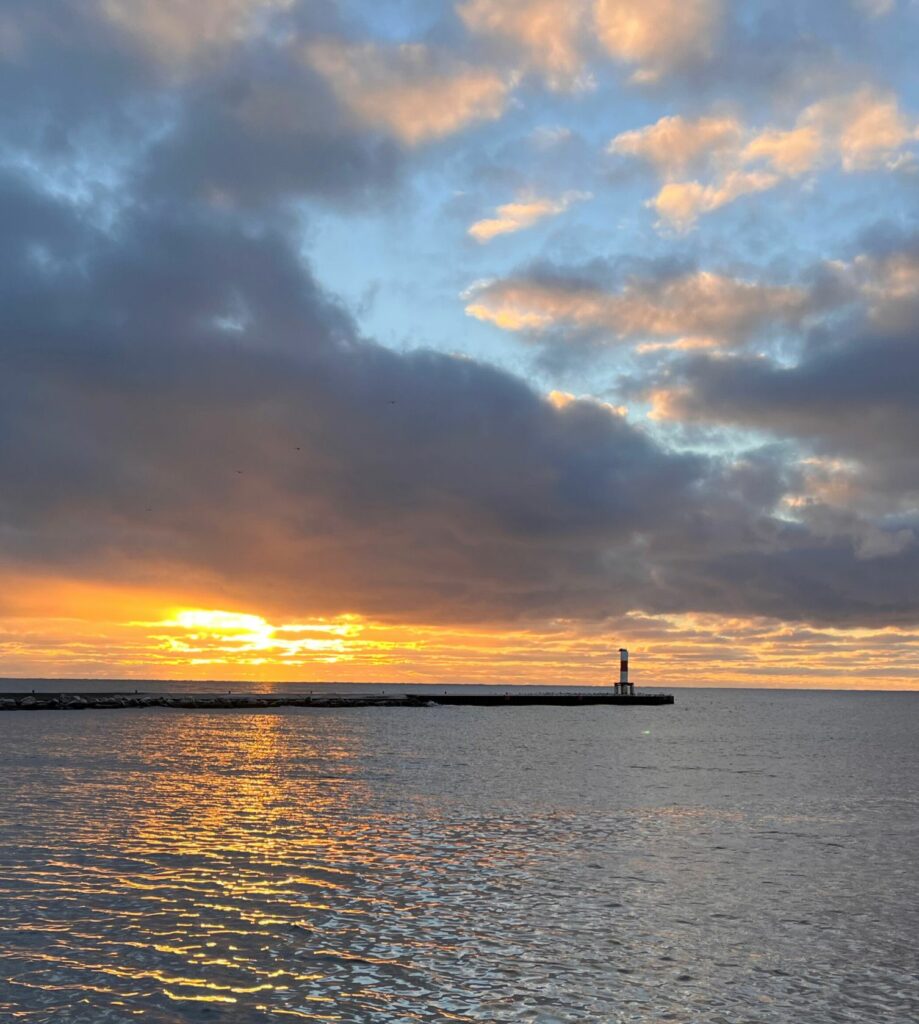 Winter Sunset at Holland State Park